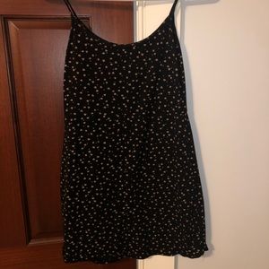 Black floral brandy dress